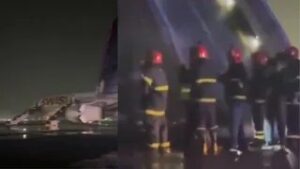 दिल्ली एयरपोर्ट पर बड़ा हादसा: Swiss Air विमान के इंजन में लगी आग, 6 यात्री झुलसे…