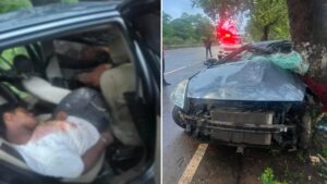 तेज रफ्तार का कहर! सेंट्रल एवेन्यू पर पेड़ से टकराई कार, दो युवकों की दर्दनाक मौत…