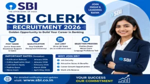 SBI Clerk Recruitment 2026 : एसबीआई में क्लर्क के 1538 पदों पर भर्ती शुरू, 27 अगस्त तक करें ऑनलाइन आवेदन