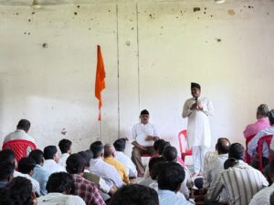 लखनपुर में भगवा ध्वज को गुरु मानकर गुरुपूर्णिमा पर पूजन, संघ का आह्वान