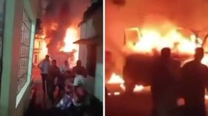 CG: अस्पताल में दर्दनाक हादसा, खड़ी एंबुलेंस में आग लगने के बाद धमाका; एक मरीज की मौत, दो घायल